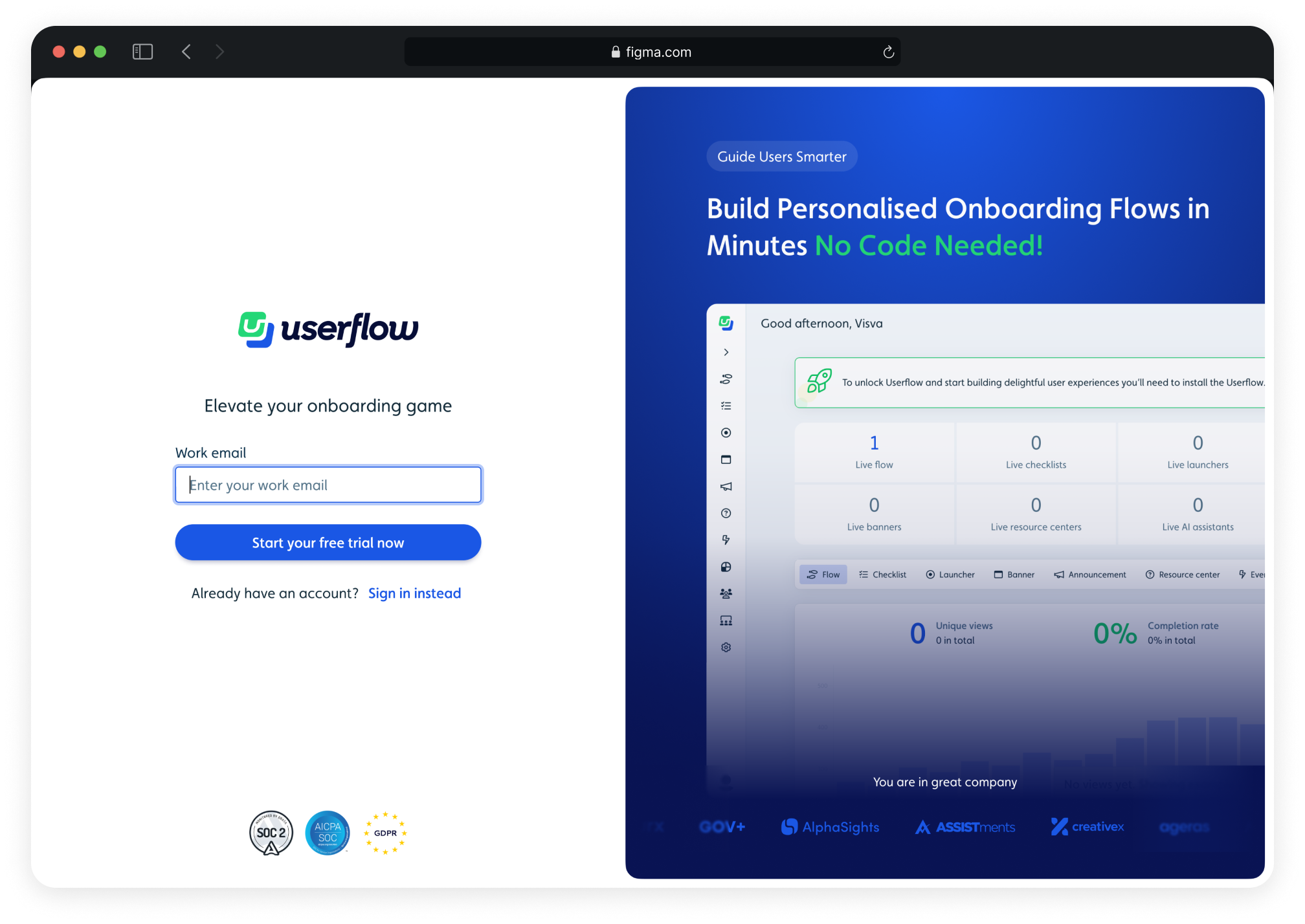 Jr. Product Designer @Userflow project preview